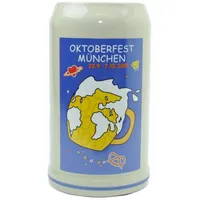 Steinfixx® Bierkrug Original Oktoberfestkrug 2001 I Sammlerkrug I Jahrgangskrug,