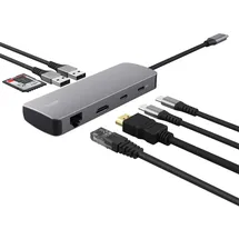 Trust Vylor 8-in-1 Kompakt USB C Hub Multiport Adapter mit HDMI 4k60Hz