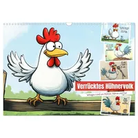 Calvendo Verrücktes Hühnervolk (Wandkalender 2026 DIN A3 quer), CALVENDO