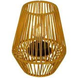 Kaemingk LED Tischlampe Kunststoff Ø 20 x H 25 cm 1-flammig Gelb/Schwarz