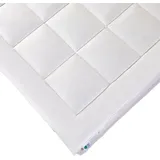 HOMESCAPES Matratzentopper 140 x 200 cm mit Schafwollfüllung