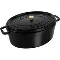 Staub Cocotte 29 cm oval schwarz