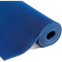 Nisorpa PVC-Drainagematte 300x90cm Antirutschmatte 5.5mm Dicke, Fußmatten für Badezimmer, S-Form Netz Bodenmatte, Perforiert Duschmatten für Schwimmbad, Dusche Zimmer, Flure (Blau)