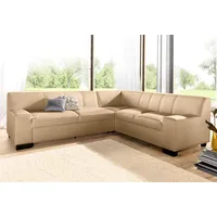 DOMO collection Ecksofa »Norma, moderne Armlehnen, zeitlos und elegant, L-Form«, wahlweise mit Bettfunktion braun