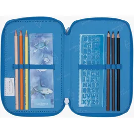 BECKMANN Federmäppchen 3-Fold Pencil Case Ocean
