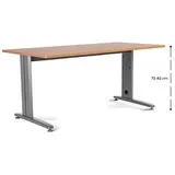 Rocada Schreibtisch Eiche grau