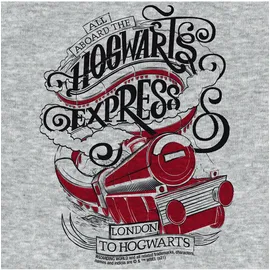 LOGOSHIRT Body "Harry Potter - Hogwarts Express", Jungen, Gr. 50, EURO-Größen, grau (grau, meliert), 100% Baumwolle, bedruckt, kurz, Bodys Body, mit lizenziertem Print