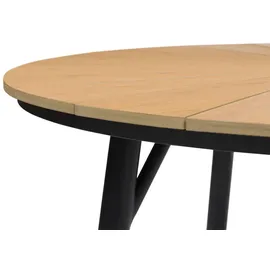 Idimex Gartentisch Ø 120 x 75 cm Schwarz/Natur