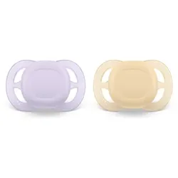 Philips Avent Schnuller Ultra Start SCF075/01 0-2 Monate in lila/gelb