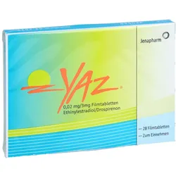 YAZ 0,02 mg/3 mg Filmtabletten 24+4 28 St