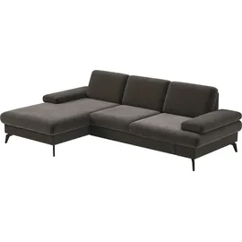 sit&more Ecksofa SIT & MORE "Morris L-Form, inkl. Sitztiefenverstellung", grau (fango), B:275cm H:82cm T:171cm, 100% Polyester, Sofas, Ecksofa, wahlweise mit Armteilverstellung, Bettfunktion & Bettkasten