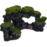 Relaxdays Aquarium Deko Stein, Grün,Schwarz