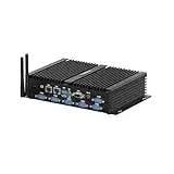 WINSMALL Industrie PC Fanless Mini PC Core i7 8550U Dual LAN, 6 RS232 COM, HD, VGA, WiFi, Dual 2.5G LAN Embedded Industrial Computer i7, 4G SIM Slot, VESA, 12V Mini ITX Pc 8GB RAM 128GB SSD