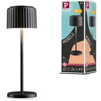 Paulmann Solar-Akku-Tischleuchte Else Schwarz 30,5 cm warmweiß