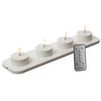 uYuni LED Maxi Teelichter 4 St. weiß