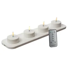 uYuni LED Maxi Teelichter 4 St. weiß