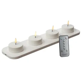 uYuni LED Maxi Teelichter 4 St. weiß