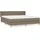 vidaXL Boxspringbett mit Matratze Taupe 180x200 cm Stoff