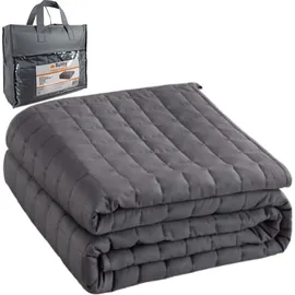 ruhhy Gewichtsdecke für Erwachsene 200x150cm Glasperlen Anti Stress Schlafstörungen Grau 19533, Größe:6kg - Grau