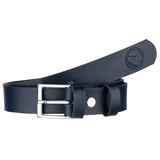Ladeheid Kinder Gürtel Ledergürtel Mode Accessoire für Kinder Jungen Gürtel mit Schnalle 2,5 cm Breit K1D5 (Navyblau-1/Logo-1, 55 cm (Gesamtlänge 74 cm))