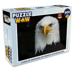 MuchoWow Puzzle Adler - Schwarz - Weiß, 500 Puzzleteile, Foto-Puzzle, Bilderrätsel, Puzzlespiele, Spielzeug bunt