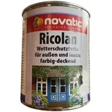 Holzfarbe Deckfarbe Novatic Ricolan Wetterschutzfarbe Landhausblau 2,5L