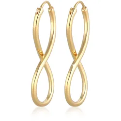 Elli Paar Creolen »Ohrringe Creolen Infinity Unendlichkeit 925 Silber« Elli Gold 42