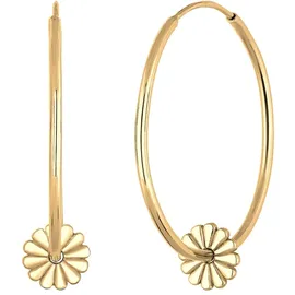 Elli Creolen Blume gold 925 Sterling Silber onesize