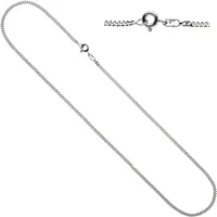 Silberkette JOBO, silber (silber 925), Halsketten, Damen, Silber 925 (Sterlingsilber), L: 38cm, Panzerkette 925 Silber 38 cm 2 mm