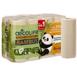 oecolife Küchenrollen Bambus 3-lagig 8 Rollen