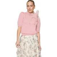 Zero Pullover mit Schleife Pink 36