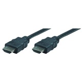 Manhattan HDMI Anschlusskabel HDMI-A Stecker, HDMI-A Stecker 1.00 m Schwarz 308816 High Speed HDMI-Kabel ARC, 3D, 4K@30Hz, HDMI-Stecker auf HDMI-Stecker, geschirmt, 1m St/St 1.00m geschirm