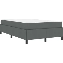 vidaXL Boxspringbett 120 x 200 cm Dunkelgrau