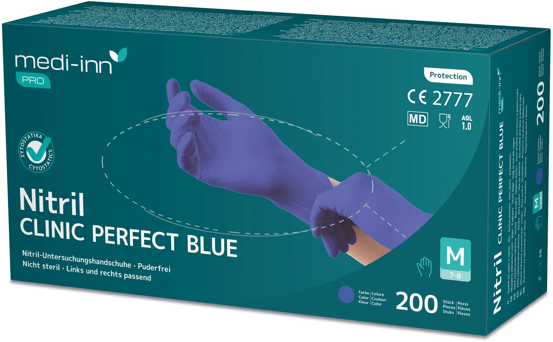 Medi-Inn Einmalhandschuhe Clinic Perfect Blue Nitril puderfrei, VE 2000 Stück  XL