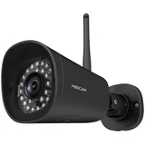 Foscam G4P - Schwarze Super HD Outdoor IP Kamera mit 20m Nachtsicht, Bewegungserkennung I 4MP WLAN-Überwachungskamera u. Gegensprech-Zweiwege-Audio I Wetterfeste Security-Cam mit microSD-Kartenslot