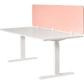 Beliani 2-tlg Schreibtischtrennwand SPLIT 180 x 50 cm pfirsichrosa