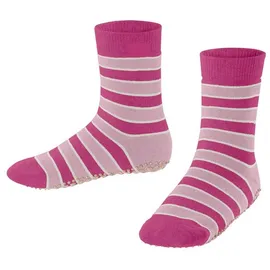 Falke Unisex Kinder Stoppersocken Simple Stripes K Hp Baumwolle rutschhemmende Noppen 1 Paar, Rosa Gloss 8550, 31/34 EU - 31/34 EU