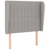 vidaXL Kopfteil mit Ohren Hellgrau 103x23x118/128 cm Stoff