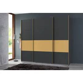 WIMEX Schwebetürenschrank Dubai 225 x 208 x 65 cm Gold/Schwarz