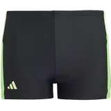 Adidas Colourblock 3-Streifen Boxer-Badehose Black / Green Spark / Lucid Lime 164