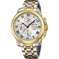 Jaguar Herrenuhr Edelstahl silber gold Le, Chronographe Armbanduhr UJ1001/1