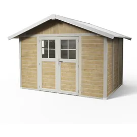 Grosfillex Gartenhaus Deco H 7,5 3,70 x 2,98 m Braun