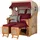Mr. Deko Strandkorb Komplettset - bene living - Ammersee Teak - PE shell - Modell 594 - inkl. Liftersystem