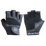 Silverton PRO Plus Fitness Handschuhe Herren & Damen, Verstellbarer Handgelenkverschluss, Hochwertige Ledereinsätze, langlebige Doppelnähte, Trainingshandschuhe, Fitness Handschuhe