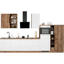 kochstation Küchenzeile »KS-Bruneck«, 380cm breit, ohne E-Geräte, hochwertige MDF-Fronten