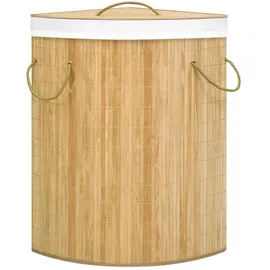 vidaXL Eck-Wäschekorb Bambus 60 L