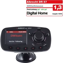 Albrecht DR57 DAB+ Empfänger Freisprechfunktion, Saugnapfhalterung