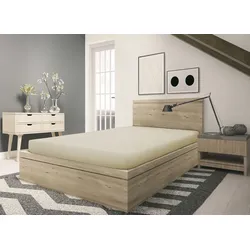 Spannbettlaken SETEX "GOTS Feinbiber Spannbettlaken", beige (natur), B:90cm L:200cm, Feinbiber, Obermaterial: 100% Baumwolle, Laken, aus zertifizierter Bio-Baumwolle