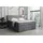 Deine Möbel 24 VERNO 200 x 200 cm H3 Beige/Grau/Schwarz/Silber