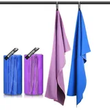 Zaewry Sporthandtuch Mikrofaser Handtuch, Schnelltrocknende Microfaser Fitness Handtücher, (2-St), als Sporthandtuch, Strandtuch, Badetuch und Reisehandtuch